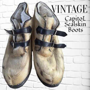 Rare Vintage Capitol Sealskin Boots  Made in Canada  Men's Size 11